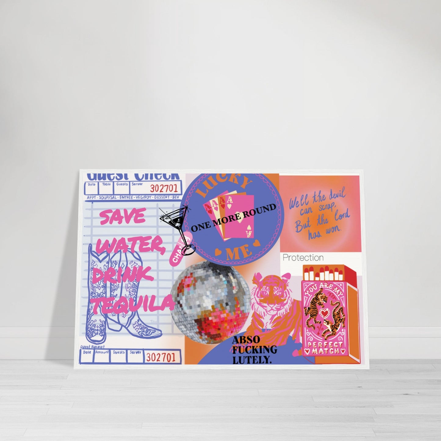 One More Round Framed